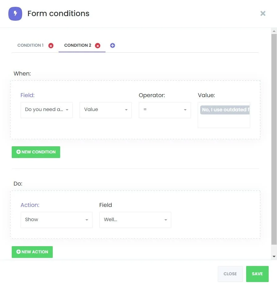 Custom Forms 11 Conditional Fields 3