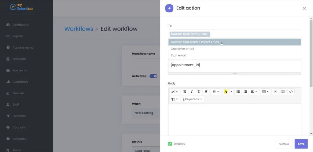 Custom Forms 6 Custom Forms Email field