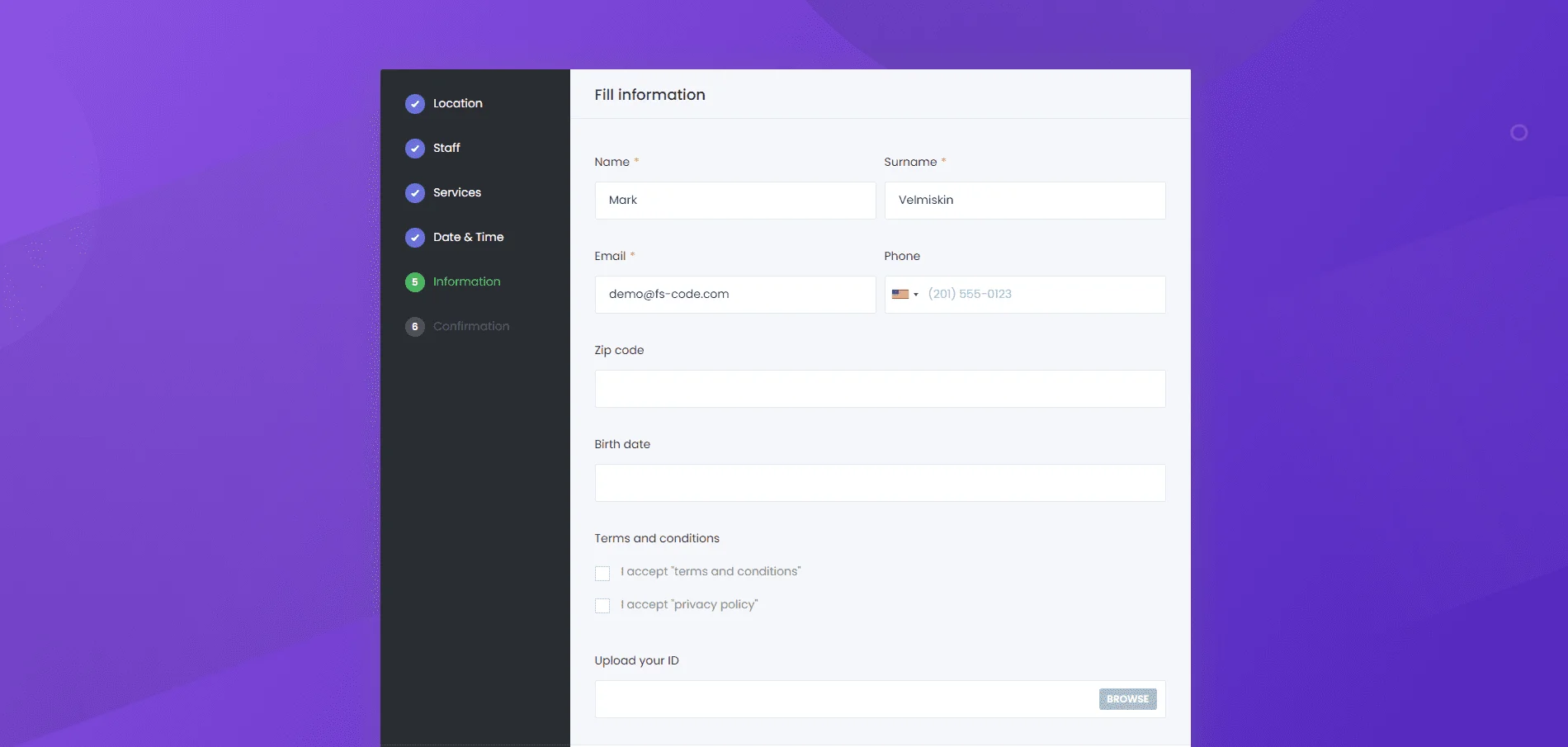 Fully Customizable Booking Widget 3 Form builder built in