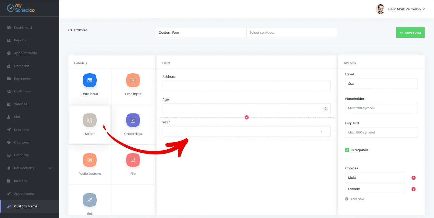 Fully Customizable Booking Widget 2 form builder