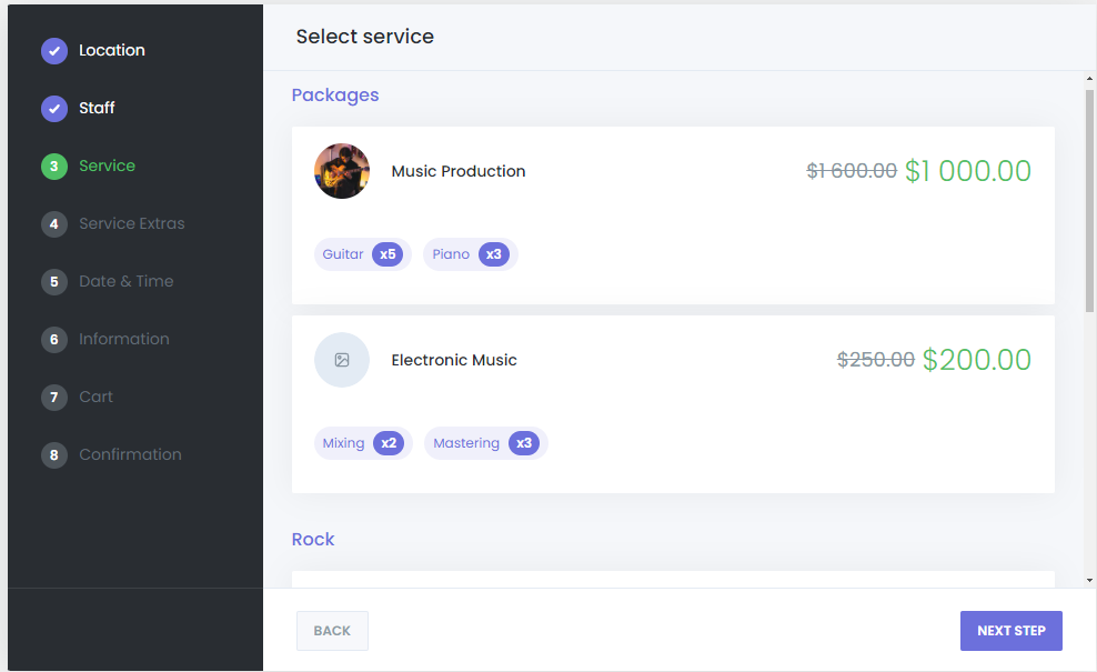Booking with Packages