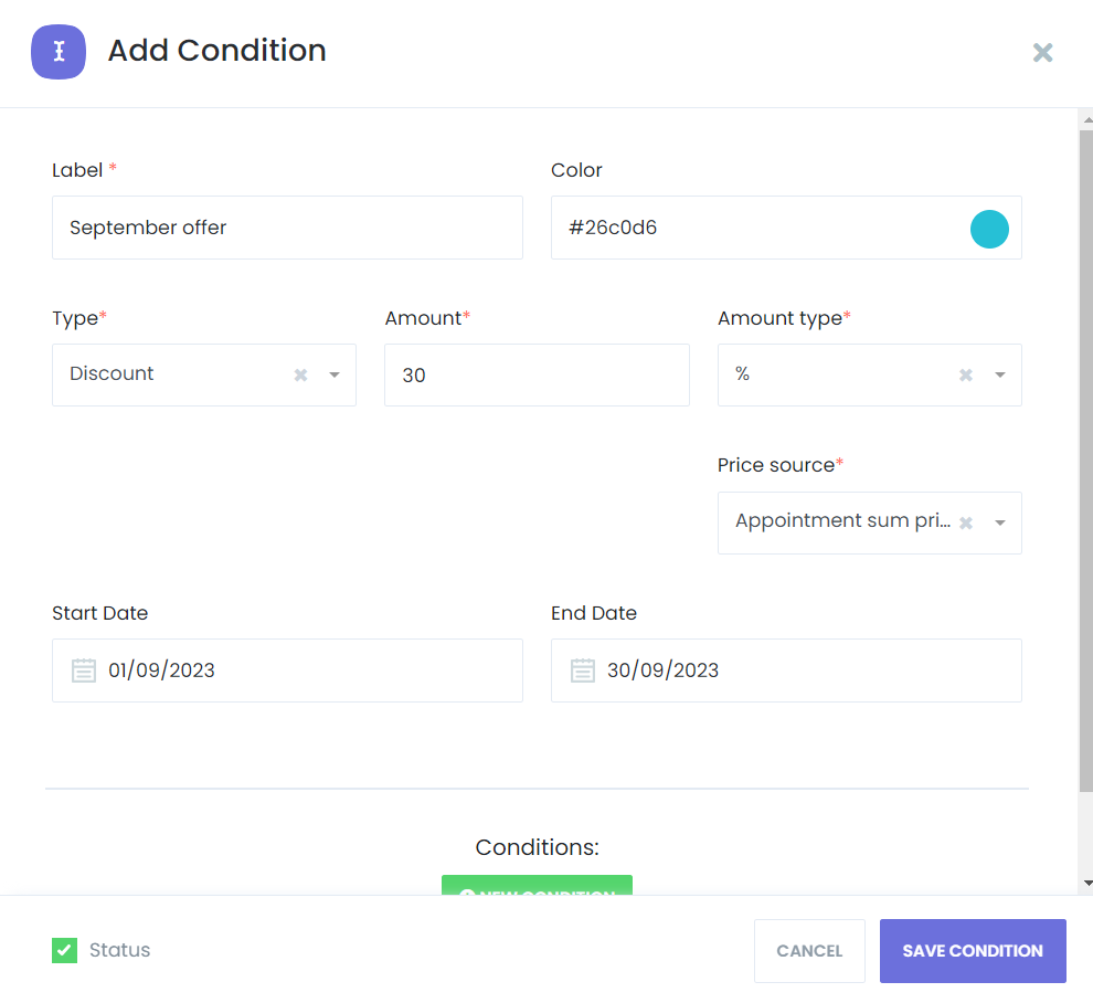 Create Conditional Price Rule