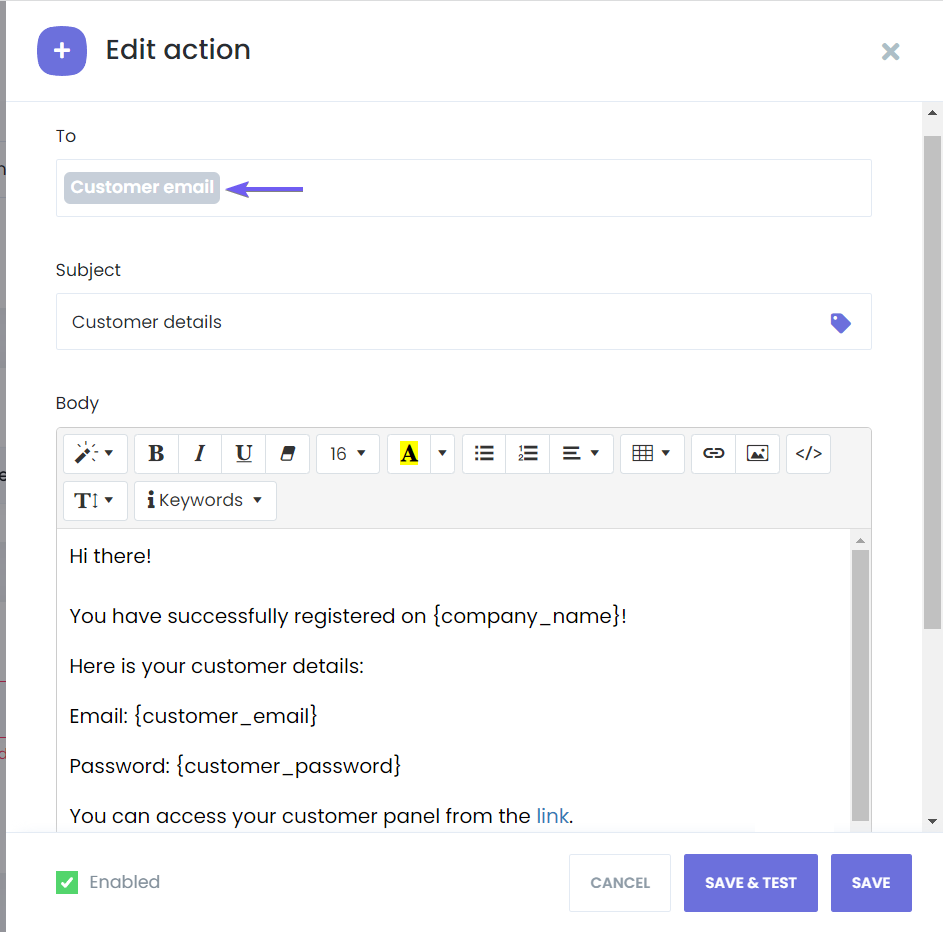 Kunde erstellt Workflow