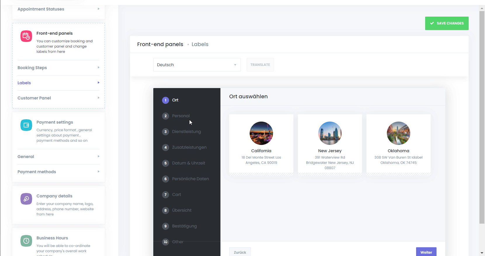 Traduire les Étiquettes