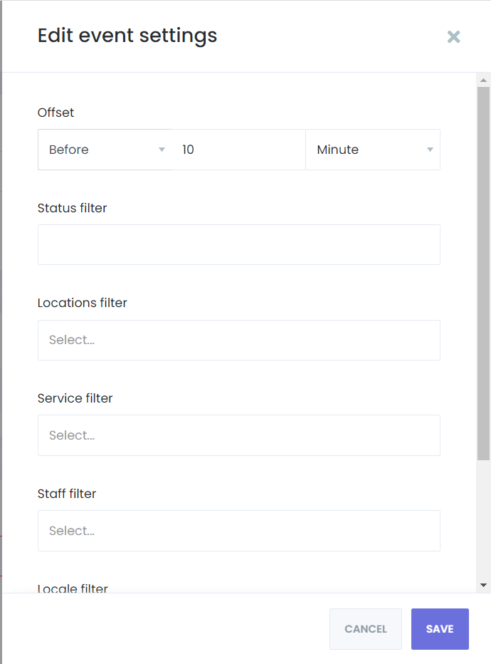 Configurer le Rappel