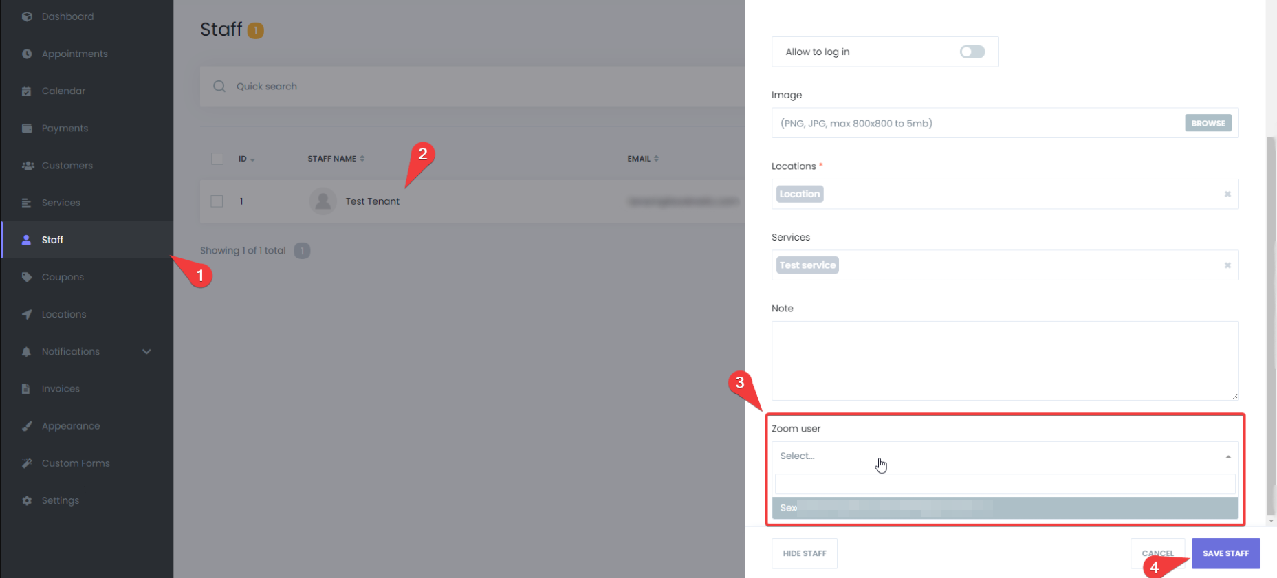 Configuration utilisateur Zoom pour le personnel