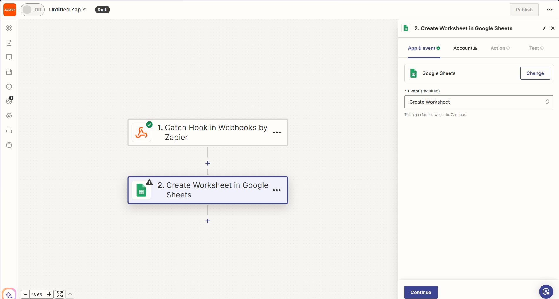 Intégration Google Sheets