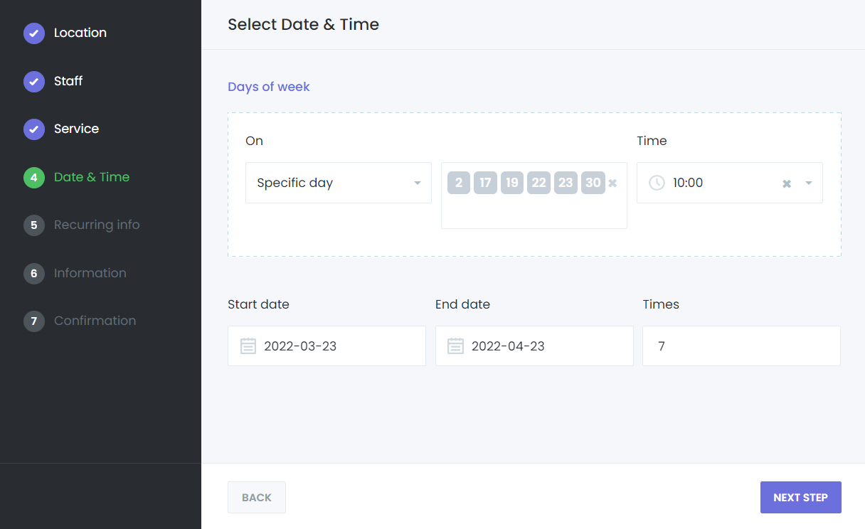 Maandelijkse Terugkerende Afspraken