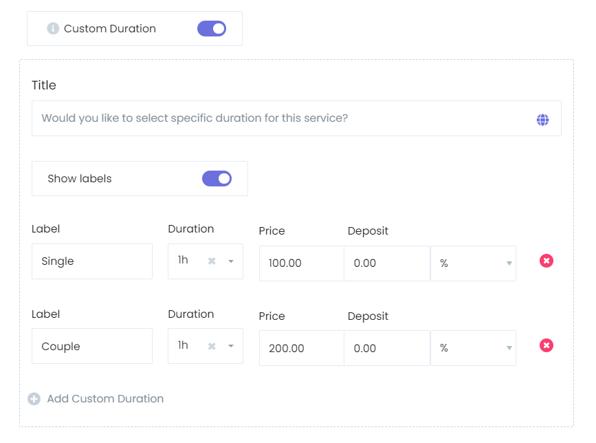 Aangepaste Duur Toevoegen