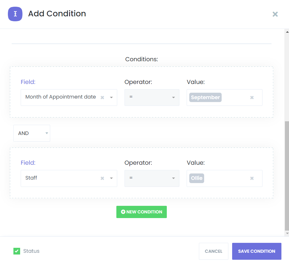 Definieer Voorwaarden